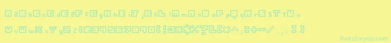 Digiffiti Font – Green Fonts on Yellow Background