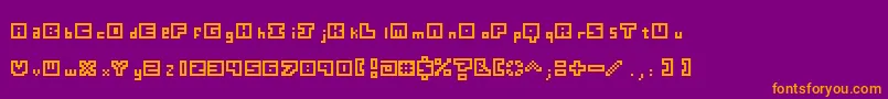 Digiffiti Font – Orange Fonts on Purple Background