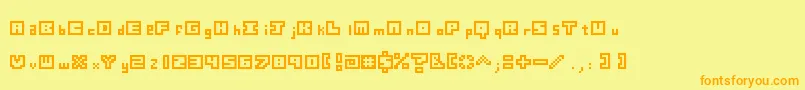 Digiffiti Font – Orange Fonts on Yellow Background