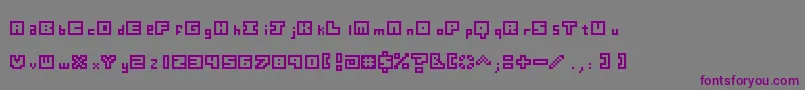フォントDigiffiti – 紫色のフォント、灰色の背景