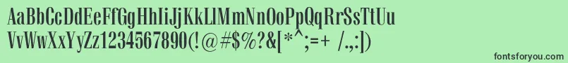 フォントVetrencBold – 緑の背景に黒い文字