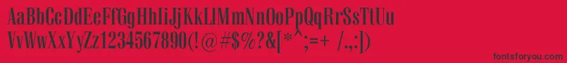 フォントVetrencBold – 赤い背景に黒い文字