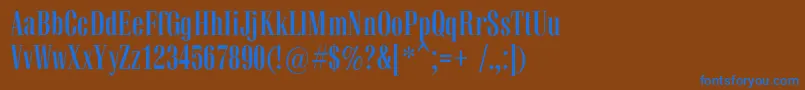 フォントVetrencBold – 茶色の背景に青い文字