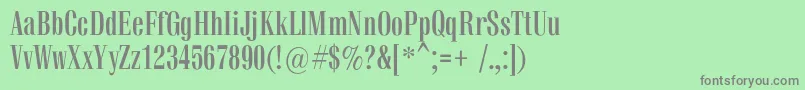 フォントVetrencBold – 緑の背景に灰色の文字