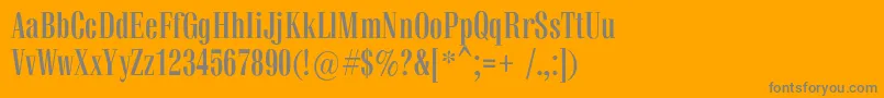 VetrencBold Font – Gray Fonts on Orange Background