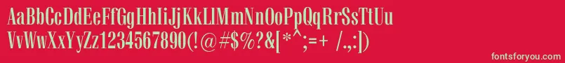 VetrencBold Font – Green Fonts on Red Background