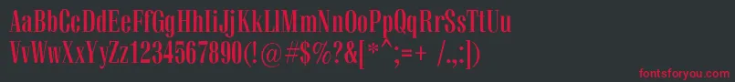VetrencBold Font – Red Fonts on Black Background