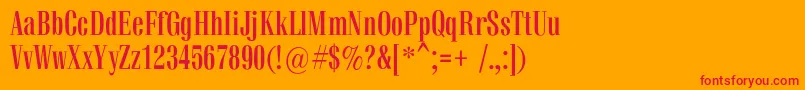 VetrencBold Font – Red Fonts on Orange Background