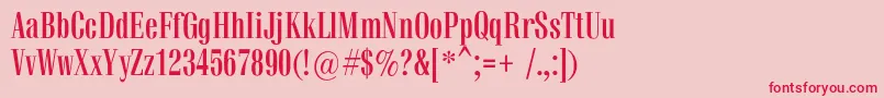VetrencBold-Schriftart – Rote Schriften auf rosa Hintergrund