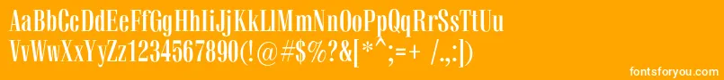 フォントVetrencBold – オレンジの背景に白い文字