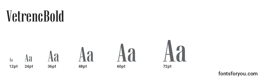 VetrencBold Font Sizes