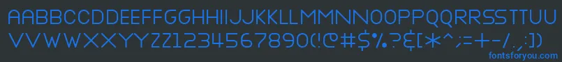 Nottke ffy Font – Blue Fonts on Black Background