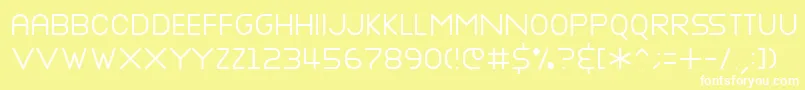 Nottke ffy Font – White Fonts on Yellow Background