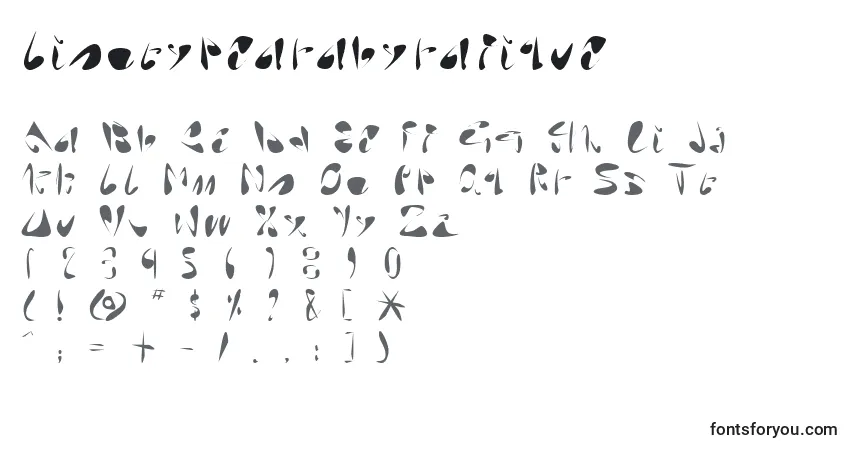 Czcionka Linotypearabyrafique – alfabet, cyfry, specjalne znaki