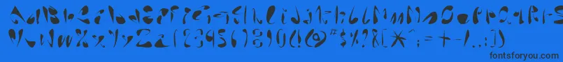 Linotypearabyrafique Font – Black Fonts on Blue Background