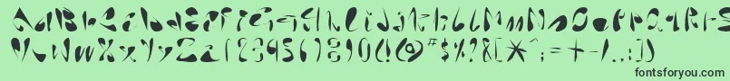 Linotypearabyrafique Font – Black Fonts on Green Background