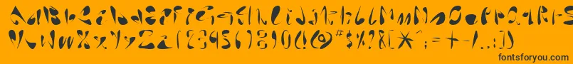 Linotypearabyrafique Font – Black Fonts on Orange Background