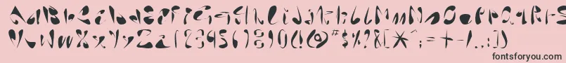 Linotypearabyrafique Font – Black Fonts on Pink Background