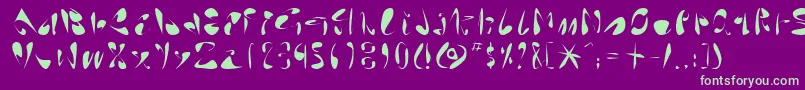 Linotypearabyrafique Font – Green Fonts on Purple Background