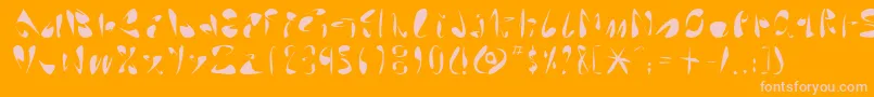 Linotypearabyrafique Font – Pink Fonts on Orange Background