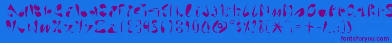 Linotypearabyrafique Font – Purple Fonts on Blue Background