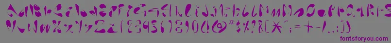 Linotypearabyrafique Font – Purple Fonts on Gray Background