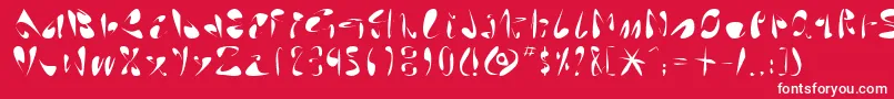 Linotypearabyrafique Font – White Fonts on Red Background