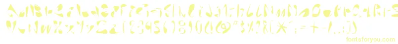 Linotypearabyrafique Font – Yellow Fonts on White Background