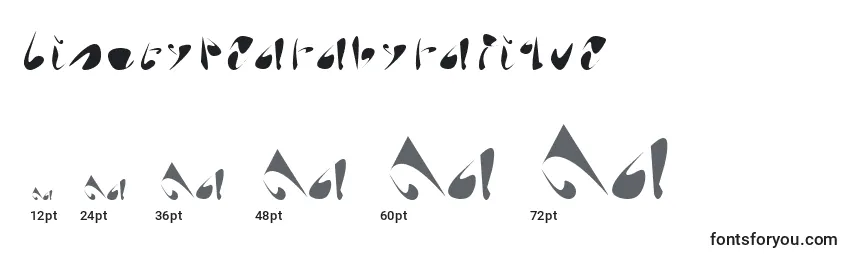 Größen der Schriftart Linotypearabyrafique