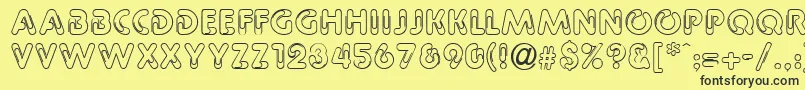 PageclipsRegular Font – Black Fonts on Yellow Background