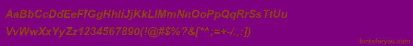 BrowalliaNewBoldItalic Font – Brown Fonts on Purple Background