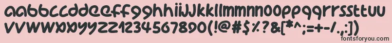 Pwcoolfont Font – Black Fonts on Pink Background