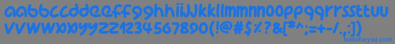 Шрифт Pwcoolfont – синие шрифты на сером фоне