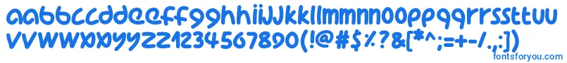fuente Pwcoolfont – Fuentes Azules Sobre Fondo Blanco