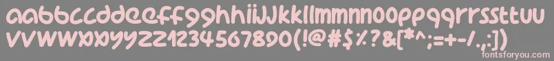 Pwcoolfont Font – Pink Fonts on Gray Background