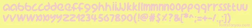 Pwcoolfont Font – Pink Fonts on Yellow Background