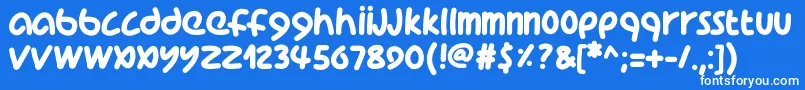 Pwcoolfont Font – White Fonts on Blue Background