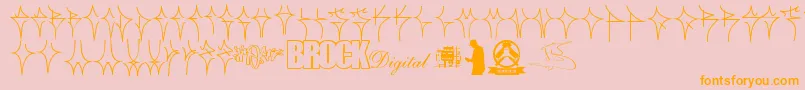 PixoReto Font – Orange Fonts on Pink Background