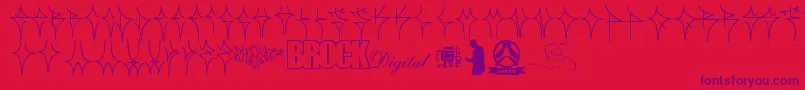 PixoReto Font – Purple Fonts on Red Background