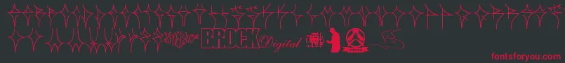 フォントPixoReto – 黒い背景に赤い文字