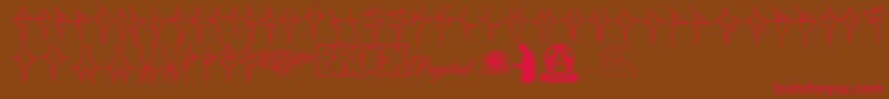 PixoReto Font – Red Fonts on Brown Background