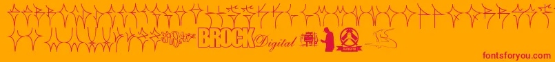 PixoReto Font – Red Fonts on Orange Background