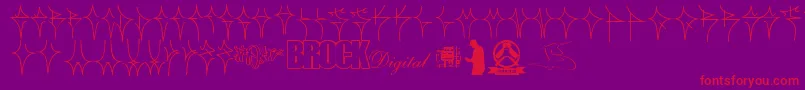 PixoReto Font – Red Fonts on Purple Background