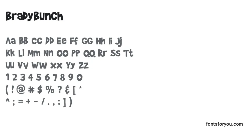 Fuente BradyBunch - alfabeto, números, caracteres especiales