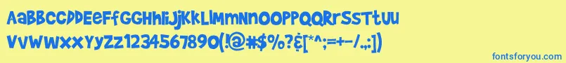 More about BradyBunch Font BradyBunch Font – Blue Fonts on Yellow Background
