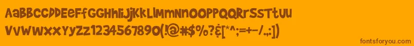 BradyBunch Font – Brown Fonts on Orange Background