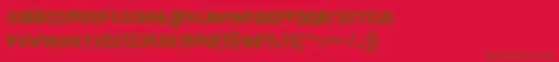 BradyBunch Font – Brown Fonts on Red Background