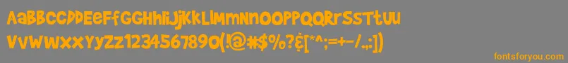 BradyBunch Font – Orange Fonts on Gray Background