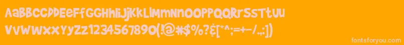 BradyBunch Font – Pink Fonts on Orange Background