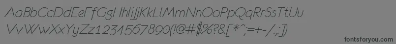 Eurof36 Font – Black Fonts on Gray Background